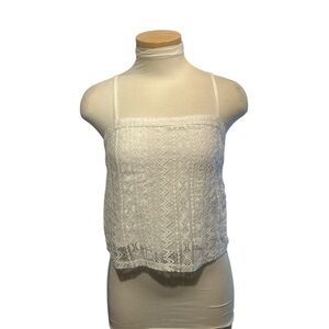 Hollister White Lace Camisole Top Size Small